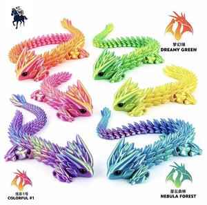 Figura <span class=keywords><strong>de</strong></span> Acción <span class=keywords><strong>de</strong></span> Dinosaurio Dragón Impreso en 3D Sin Dientes 2026, Juguete Ecológico <span class=keywords><strong>de</strong></span> PLA con Expresiones Coloridas - Product Image 2