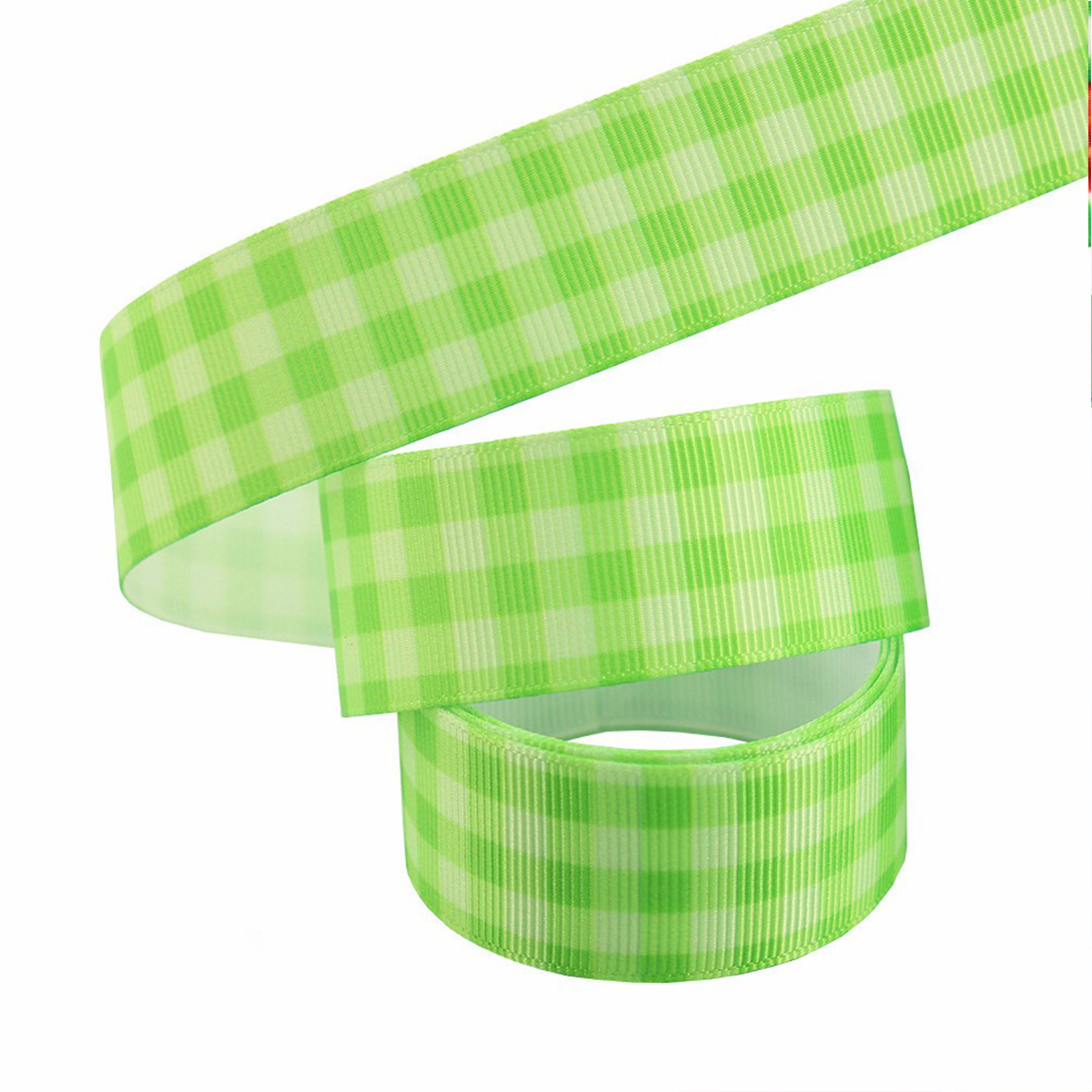 Plaid vichy-vert clair-2,5 cm*10 mètres
