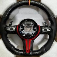 Volant sport en fibre de carbone noir chromé pour BMW F30 E71 E84 E90 E92 E87 F20 F22 F26 F30 F87 M3 M5 F10 F12 F36 F15 F80