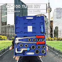 Kit Expansor de Tubos de Acero 10-28mm, Juego de Herramientas Manuales Industriales con Mango de Plástico y Estuche Azul