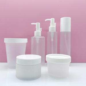 Custom Frosted Glass <b>Plastic</b> Bottle <b>Jar</b> for Oil Cosmetic Packaging Pump Bottle for Facial Toner Lotion Hair Oil Bottle - Product Image 5