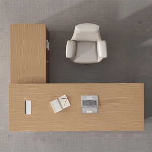 Escritorio Ejecutivo Moderno de Lujo para Oficina, Escritorio Ejecutivo en Forma de L de Roble Extensible para CEO, Muebles de Oficina de Lujo - Product Image 4