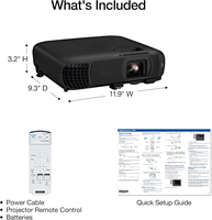 Projecteur sans fil Pro EX9270 1080p 3LCD, 4 100 lumens de luminosité couleur et blanche, Apple AirPlay, Miracast, diffusion depuis un téléphone ou