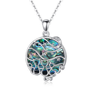 동물 보석 귀여운 두 고양이 디자인 925 스털링 실버 쇄골 펜던트 목걸이 - Product Image 1