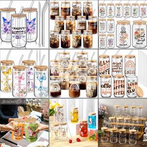 Bouteilles d'eau en verre personnalisées en gros, cadeaux promotionnels publicitaires, modernes et luxueuses, à double paroi, anti-fuite, avec bouchons à bouton-poussoir pour - Product Image 4