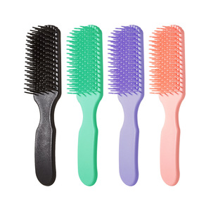 Nine Pronged Hair <b>Comb</b> Large TPEE Massage <b>Comb</b> Home Use Pink Purple Green Black - Product Image 1