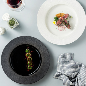 Platos de cena de porcelana blanca plana ecológica plato de cerámica a granel <span class=keywords><strong>barato</strong></span> al por mayor para bodas - Product Image 4