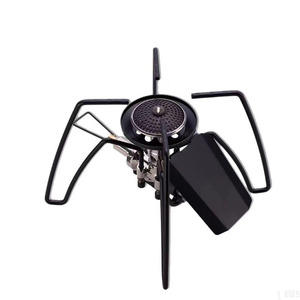 Réchaud de camping portable en acier inoxydable Spider Furnace, pliable, haute puissance, couleur argent - Product Image 3