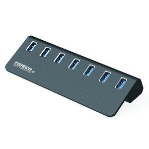 FIDECO Aluminum for <strong>Computer</strong> Laptop 7 Port USB3.0 5Gbps Charging Data <strong>Transfer</strong> Splitters Multiport Hubs Docking - Product Image 2