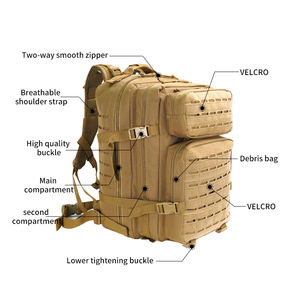 SABADO extérieur <span class=keywords><strong>Coyote</strong></span> motif tactique survie chasse sac à dos étanche MOLLE Camo sac avec découpe Laser fermeture à glissière - Product Image 5