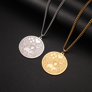 Myshape Good Luck Elephant Medallion Collier Puissant Protection Amulette Ohm Symbole Fer à Cheval Evil Eye Collier Acier Inoxydable - Product Image 3