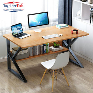 Bureau de travail moderne en forme de L, noir et simple - Product Image 3