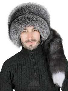 قبعة من الفرو الروسي للجنسين بذيل مقاوم للرياح قابل للتعديل للرياضة والسفر والصيد والتزلج قبعة مبطنة بالفراء قبعة جندي أوشانكا - Product Image 2