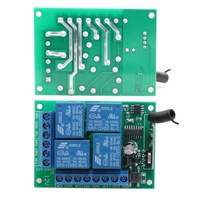 Interrupteur à distance sans fil universel 433Mhz, module récepteur de relais DC 12V 4CH avec émetteur à distance à 4 boutons