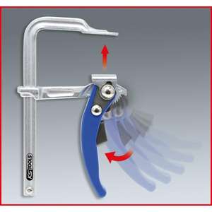 KS TOOLS - 145.0421 Steel lever <b>clamp</b> with <b>quick</b> <b>release</b> - EAN 4042146143926 VISES, <b>CLAMPS</b> AND ROPES <b>CLAMPS</b> - Product Image 2