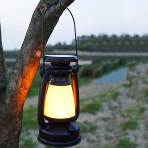 Lampes solaires portables de camping en gros, style rétro, rechargeables, pour pique-nique, ambiance lumineuse, lanternes portatives d'extérieur, lumières de tente pour randonnée et voyage - Product Image 3
