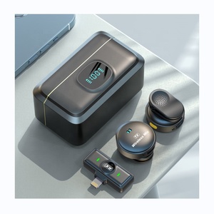 Giảm Tiếng Ồn Podcast Không Dây Lavalier <span class=keywords><strong>Microphone</strong></span> Q8 <span class=keywords><strong>Mini</strong></span> Ve Áo Mic Kép <span class=keywords><strong>Microphone</strong></span> Với Loại C Receiver Đối Với Android <span class=keywords><strong>iPhone</strong></span> - Product Image 2