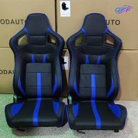 Siège baquet de course sport réglable en fibre de carbone Lowmax, en tissu, cuir et PVC, pour siège de jeu, simulateur de course et chaise de bureau