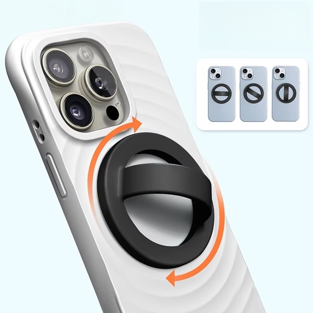 Custom Magnetic Silicone Flexible Ring Grip Phone Holder with 360 Rotating Kickstand for for