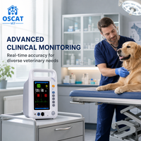 Moniteur de signes vitaux vétérinaires OSCAT, compatible avec la pompe à perfusion vétérinaire pour animaux de compagnie, pour chiens et chats, SpO2, NIBP, CO2, moniteur animal pour clinique, 7 pouces