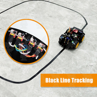 TSCINBUNY 4WD Smart Robot Car Kit Programación gráfica Starter Education & Maker Board con función de evitación de obstáculos