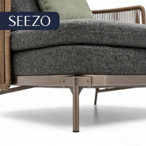Lettino Prendisole Moderno di Lusso per Esterni con Telaio in Alluminio e Rattan, con Cuscini, Resistente, per Patio e Piscina, Ideale per Hotel, Ville e <span class=keywords><strong>Resort</strong></span> - Product Image 4