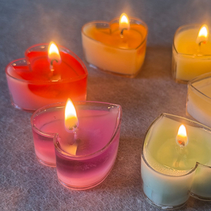Velas Aromáticas de Cera de Soya con Forma de Corazón, Regalo Romántico <span class=keywords><strong>y</strong></span> Lujoso para Novia, Boda, San Valentín, <span class=keywords><strong>Cena</strong></span> - Product Image 5