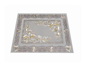 <span class=keywords><strong>Toile</strong></span> <span class=keywords><strong>cirée</strong></span> gaufrée imperméable de luxe en gros Rouleaux de nappe en PVC doré pour la <span class=keywords><strong>cuisine</strong></span> - Product Image 4