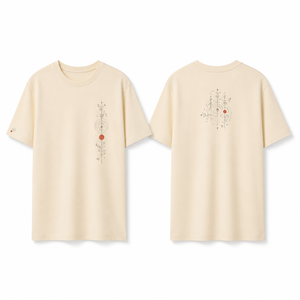 T-shirt in cotone a vestibilità comoda personalizzata con stampa originale Sunday Radio Garden e ricamo - Product Image 3