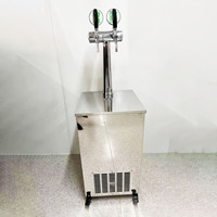 Machine de refroidissement automatique de bière à double robinet 40L en acier inoxydable, système de refroidissement par eau, unité de réfrigération industrielle