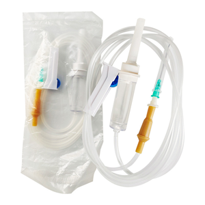 Equipo de Infusión Intravenosa Estéril Desechable de PVC con Regulador de Flujo para Uso en Clínicas Veterinarias - Product Image 1