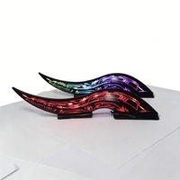 Corne de dragon universelle 3D LED lumineuse pour décoration extérieure de voiture, ornement lumineux cool pour modification personnalisée de voiture