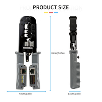 Herramienta de Prueba de Cables Multimodulares RJ11 RJ12 RJ45, Herramienta Manual para Probar Cables de Red y Crimpar