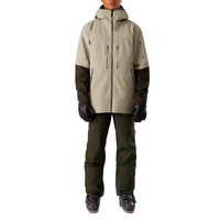 Veste de ski unisexe professionnelle noire à fermeture éclair - Imperméable, coupe-vent, isolation en laine, vêtements de ski d'hiver pour l'extérieur