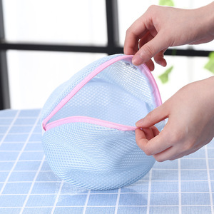 Bolsa de lavado de lencería, bolsa de malla redonda para lavar sujetadores con cremallera, organizador de ropa de poliéster, uso en el baño - Product Image 4