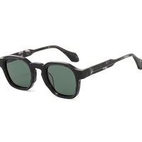 Lunettes de soleil polarisées carrées en acétate, tendance rétro classique, design vintage pour hommes et femmes, avec verres TAC