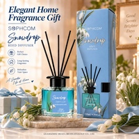 Diffuseur d'ambiance pour hôtel, bouteille en verre, bâtonnets en fibre, décor aromatique, fournisseur en gros, emballage personnalisé, export