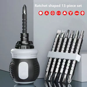 C.R.I Multi-<b>Bit</b> <b>Screwdriver</b> <b>Set</b> With Interchangeable Chrome <b>Bits</b> Anti-Slip Handle Plastic Body 6-Piece Tool Kit - Product Image 2