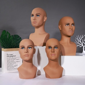 Maniquí de PVC de medio cuerpo para exhibición de pelucas, accesorios para fotografía y escaparates, estilo europeo-americano para <span class=keywords><strong>hombre</strong></span>, MCY - Product Image 2