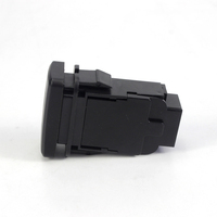 Interrupteur à bascule double LED 12V 3A SPST Carré étanche Spot lumineux Bouton-poussoir marche-arrêt pour voiture Toyota