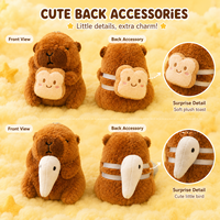 Porte-clés en peluche Capybara personnalisable en fibre de polyester, pendentif souple pour sac, breloque pour sac à dos