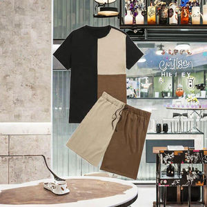 Conjuntos de Camisetas Casuales Elegantes de Verano para Hombre, MOQ Bajo, Estampados de Dibujos Animados, Tejido de Punto de Secado Rápido, 100% Poliéster, Combinaciones de Camisetas al por Mayor - Product Image 3