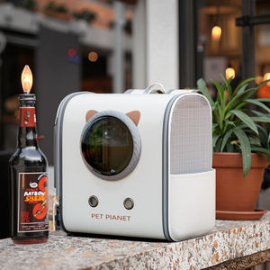 Büyük kapasiteli kedi taşıyıcı evcil hayvanlar için moda uzay kapsül sırt çantası taşınabilir seyahat okul ev için anti-stres kedi köpek kafesi - Product Image 4