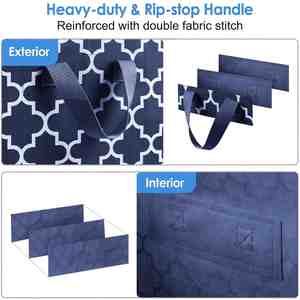 3-Pack Large Comforter Storage <b>Bags</b> for Clothes Sweater Clothes Organizer with Dual Zipper Carrying Handles - Product Image 4