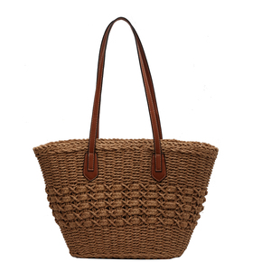 Bolso <span class=keywords><strong>de</strong></span> hombro para mujer, bolsos <span class=keywords><strong>de</strong></span> diseñador, bolso ecológico <span class=keywords><strong>de</strong></span> paja, minimalista, para verano, trabajo, viajes, versátil, <span class=keywords><strong>de</strong></span> gran capacidad, para <span class=keywords><strong>la</strong></span> <span class=keywords><strong>playa</strong></span> - Product Image 1