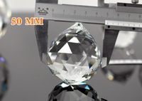 Décoration de Noël, boule de cristal transparente, pendentif, 50.60.75.80.100mm, prismes d'éclairage pour lustre, boule attrape-soleil GOLDENHAITAI 5730