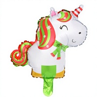 Ballons en aluminium fantaisie miniatures de Noël en gros pour la décoration de fête de Noël, fournitures pour sapin, chaussette, flocon de neige et renne