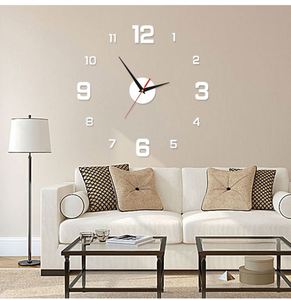 Modern 3D Wall <b>Clock</b> DIY Frameless Acrylic Mute Digital Mirror Wall Sticker Quartz Watch for Home Office Decor - Product Image 4