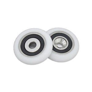 Rodillos de Acero Inoxidable 420+POM Suministrados por el Fabricante, Poleas Avellanadas para Puertas y Ventanas, Rodamientos S688RS de 4*24*6 mm con Recubrimiento de Goma - Product Image 1