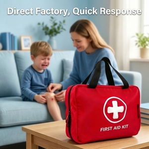 Kit <span class=keywords><strong>de</strong></span> Emergencia <span class=keywords><strong>de</strong></span> Supervivencia para el Hogar y el Automóvil, 191 Piezas, Rojo, con Suministros Médicos <span class=keywords><strong>de</strong></span> Emergencia, Kit <span class=keywords><strong>de</strong></span> <span class=keywords><strong>Primeros</strong></span> <span class=keywords><strong>Auxilios</strong></span> Básico Completo Personalizado - Product Image 1
